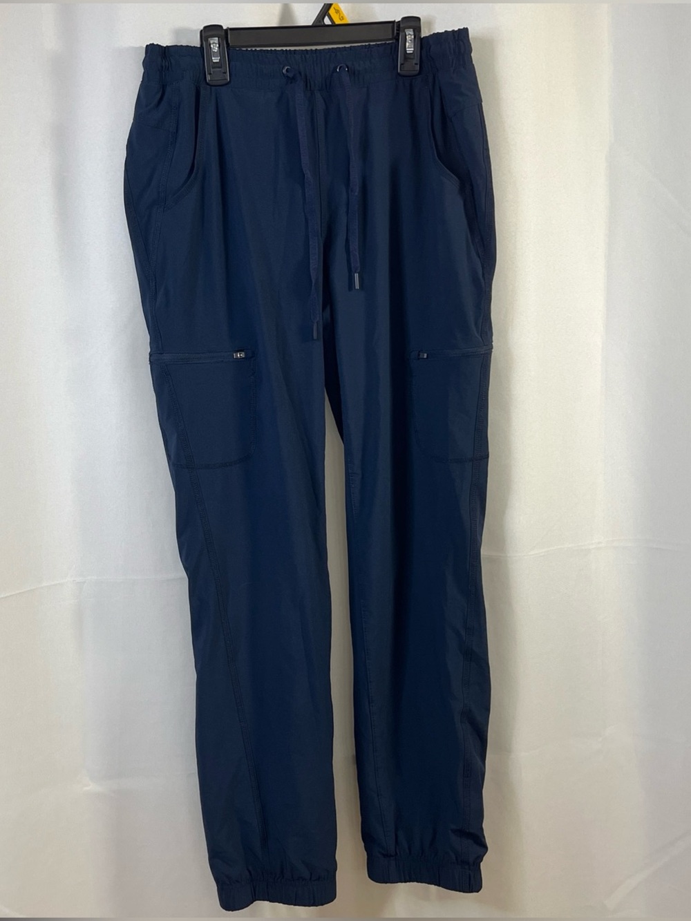 Eddie Bauer Black Flannel Lined Cargo Jogger Hiking Pants Dark Blue Womens 6